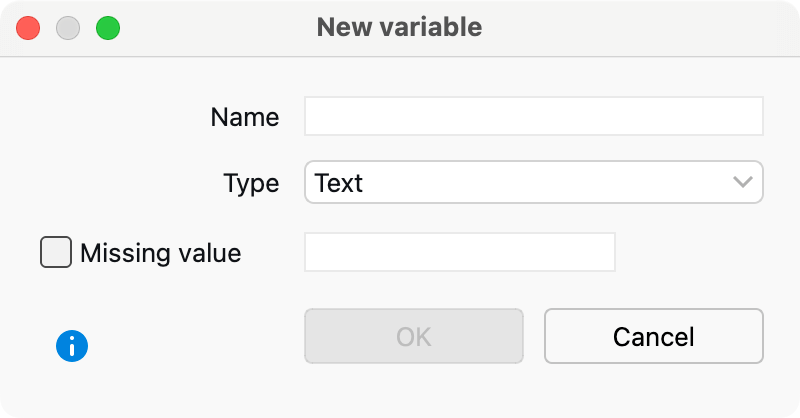 Defining a new variable Defining a new variable
