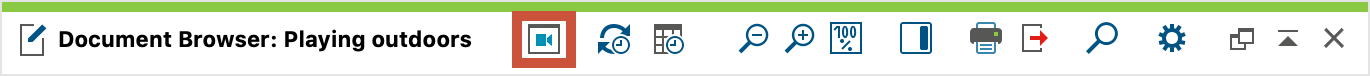 Open the Multimedia Browser in the Document Browser Open the "Multimedia Browser" in the "Document Browser"