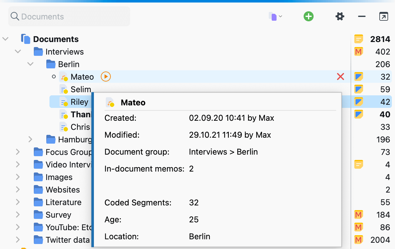Quick info display of variable value in a document Quick info display of variable value in a document