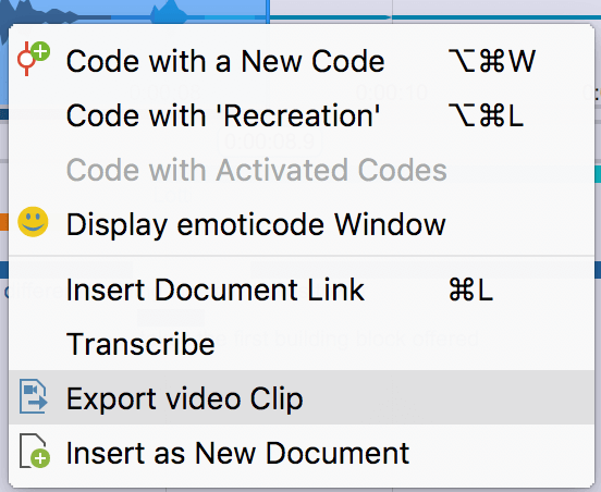 Exporting a selected video clip from the Multimedia Browser Exporting a selected video clip from the Multimedia Browser