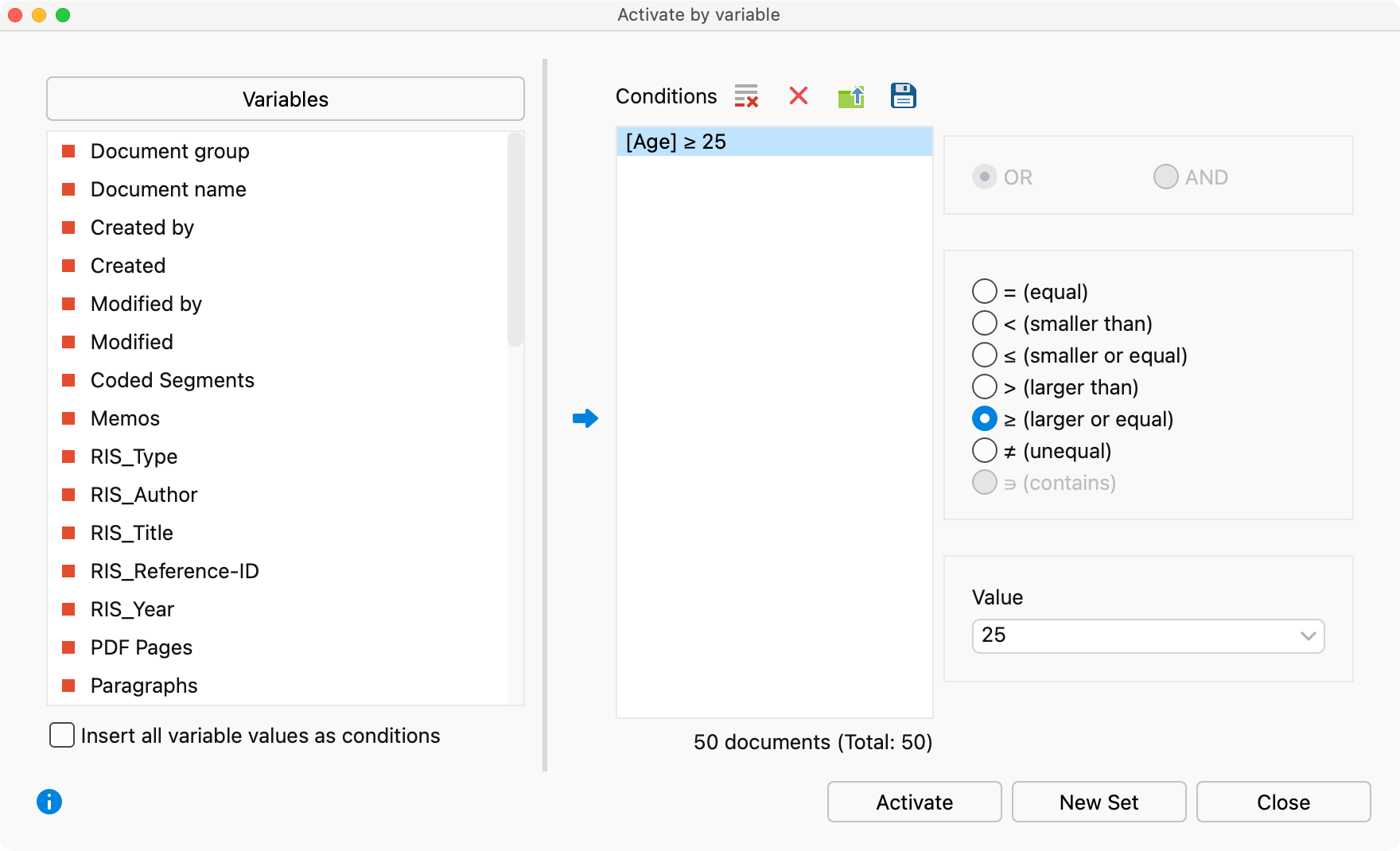 Dialog field for activation by variable Dialog field for activation by variable