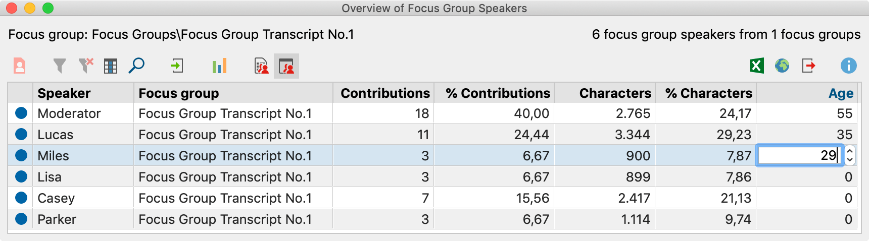 Entering data for a variable Entering data for a variable