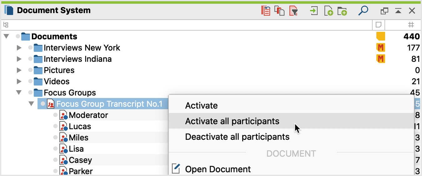 Activate all participants of a focus group Activate all participants of a focus group