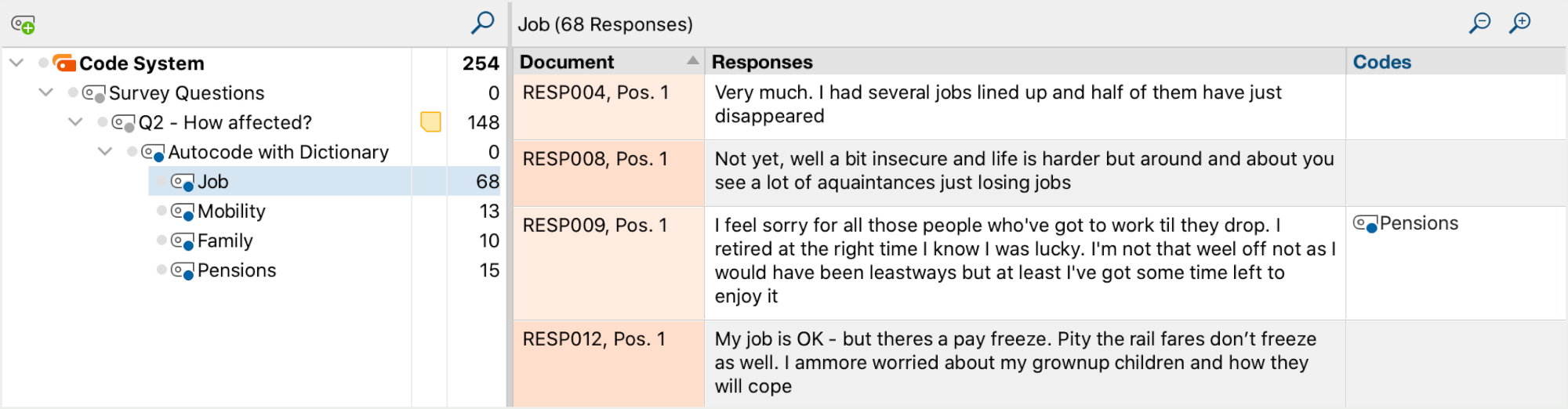 Results of autocoding procedure Results of autocoding procedure