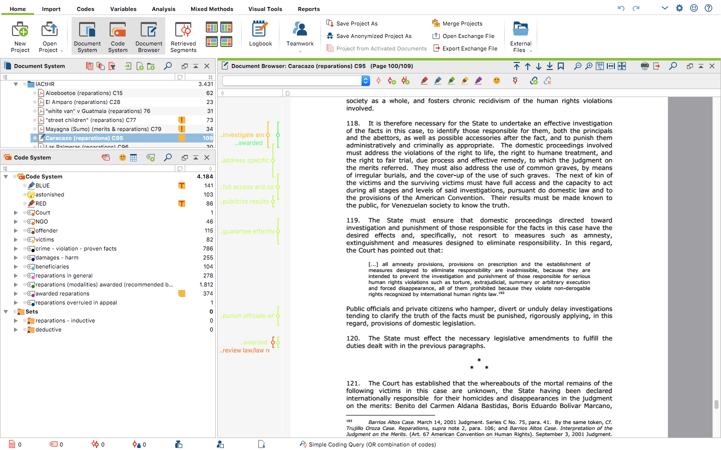 Coding judgements of the Inter-American Court of Human Rights