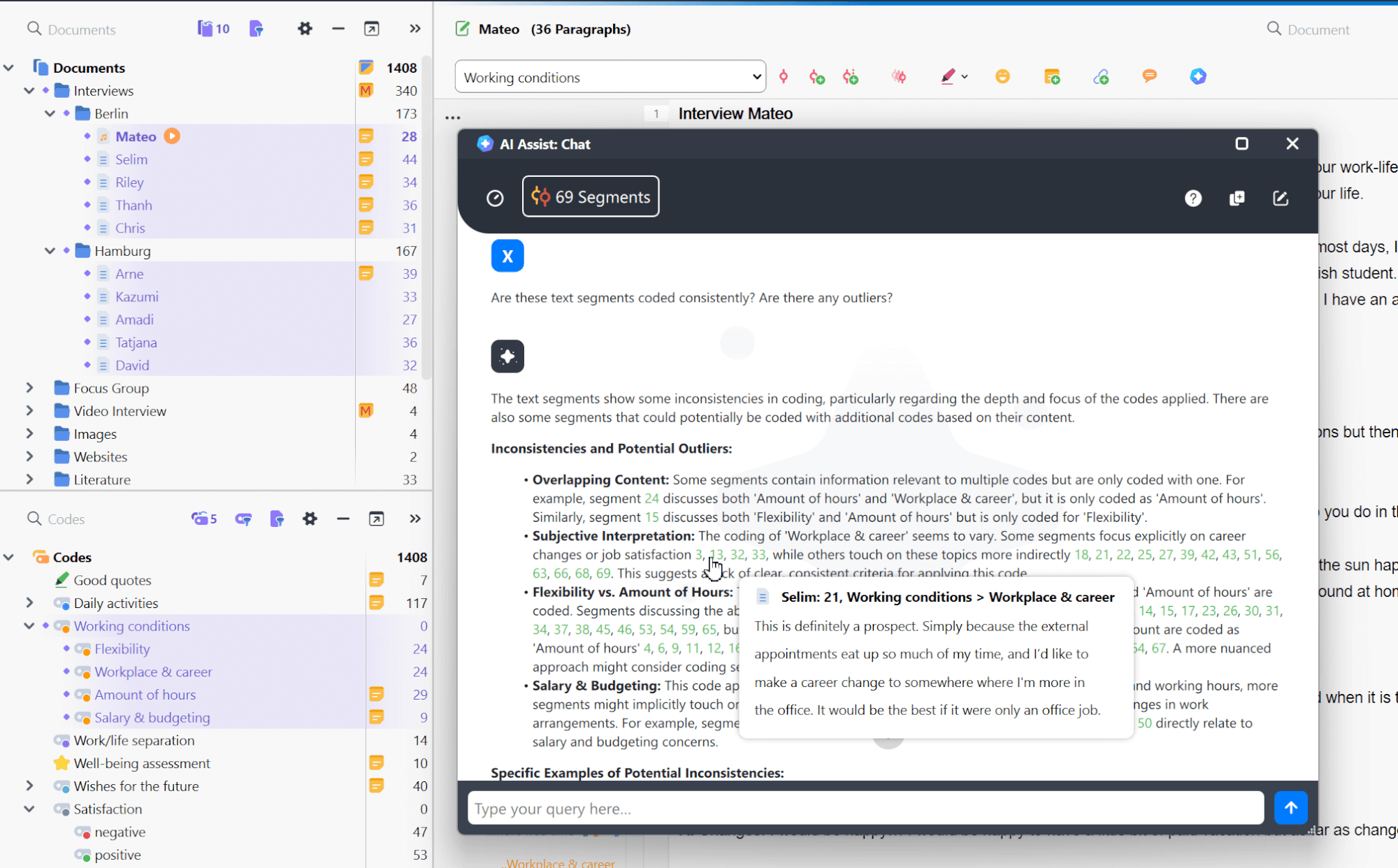 Launched AI Chat with Coded Segments