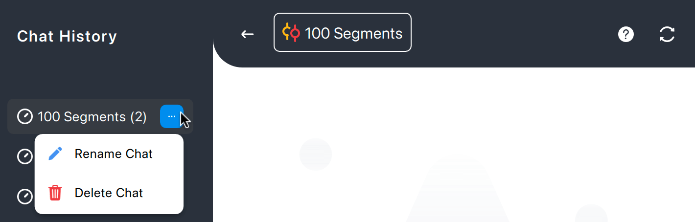 Rename or Deleted Chats in Chat History Rename or Deleted Chats in Chat History