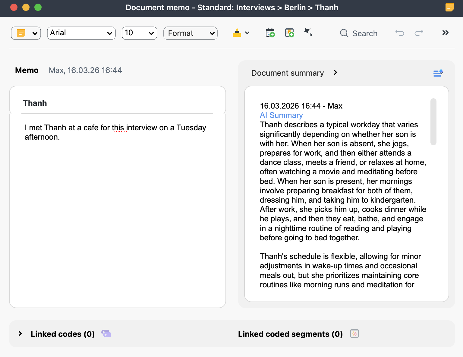 An example of an AI-generated document summary An example of an AI-generated document summary