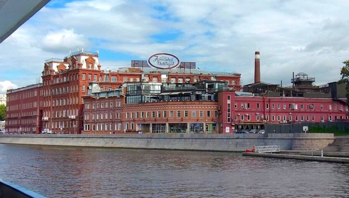Thematic Content Analysis: Buildings of the “Red October” factory, contemporary view from the Moskva River