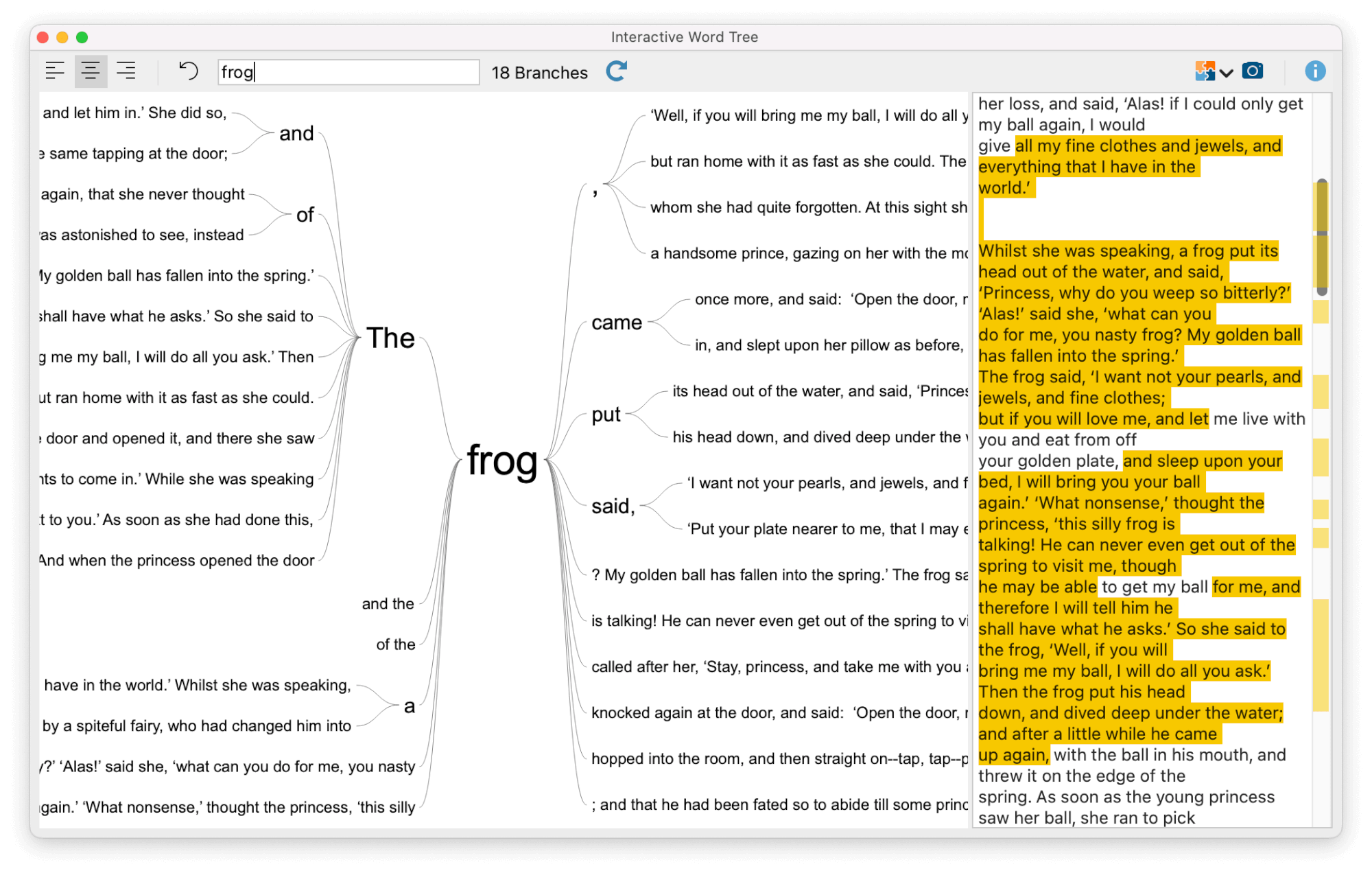 Examples of analysed words and phrases