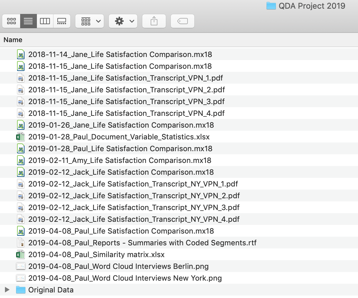 store multiple MAXQDA 2018 files for one project