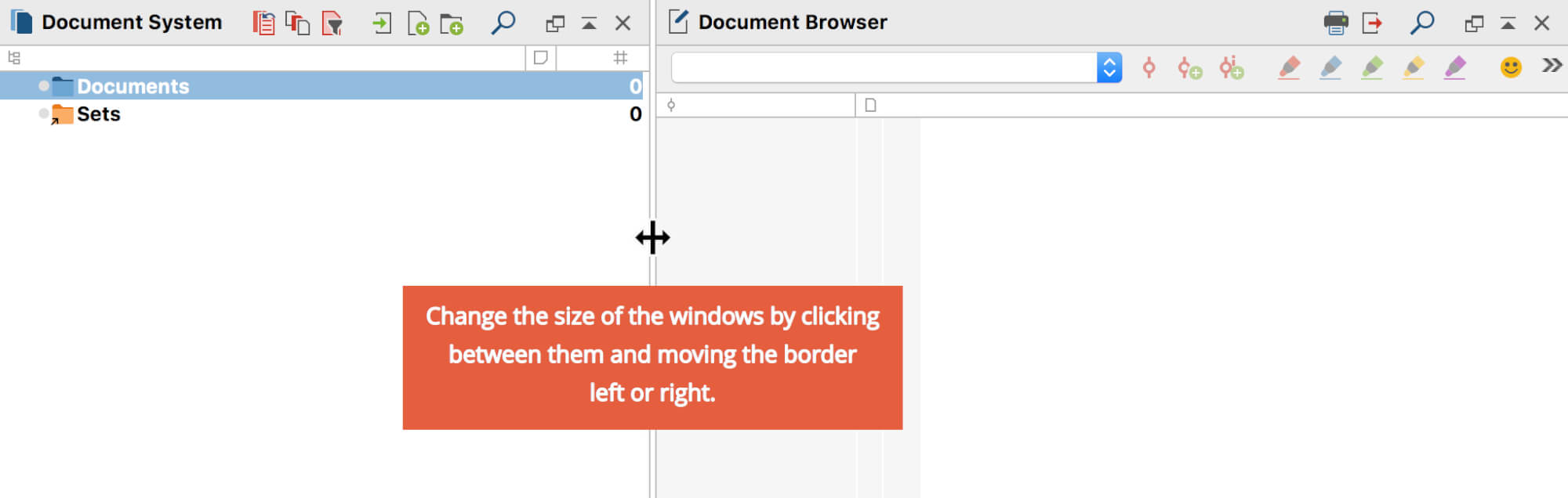 Window height and width can be adjusted by clicking and dragging borders with the mouse Window height and width can be adjusted by clicking and dragging borders with the mouse