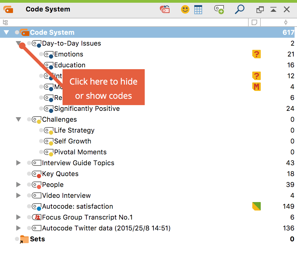 Hide subcodes Hide subcodes