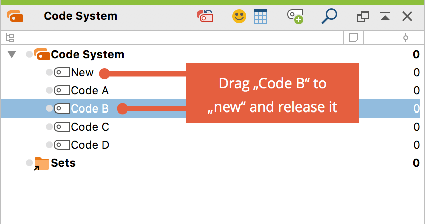 Creating a new code to hold to former codes as subcodes Creating a new code to hold to former codes as subcodes