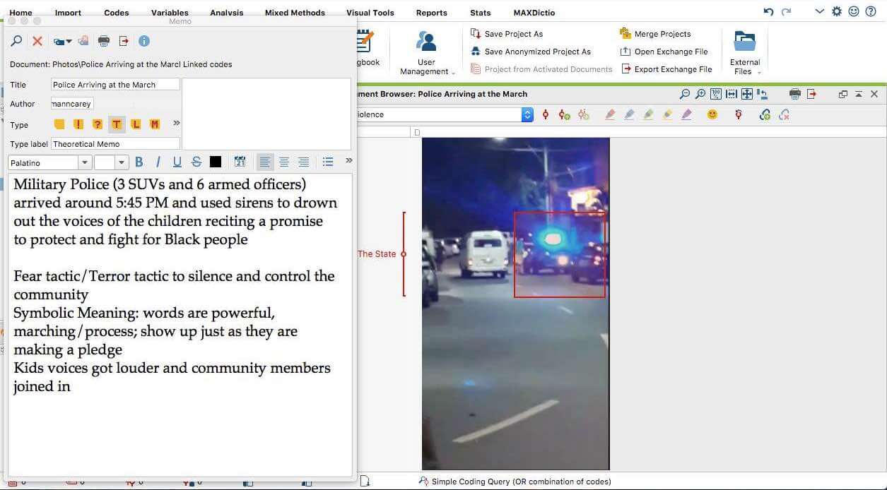 Coding Photos and Memo writing with MAXQDA