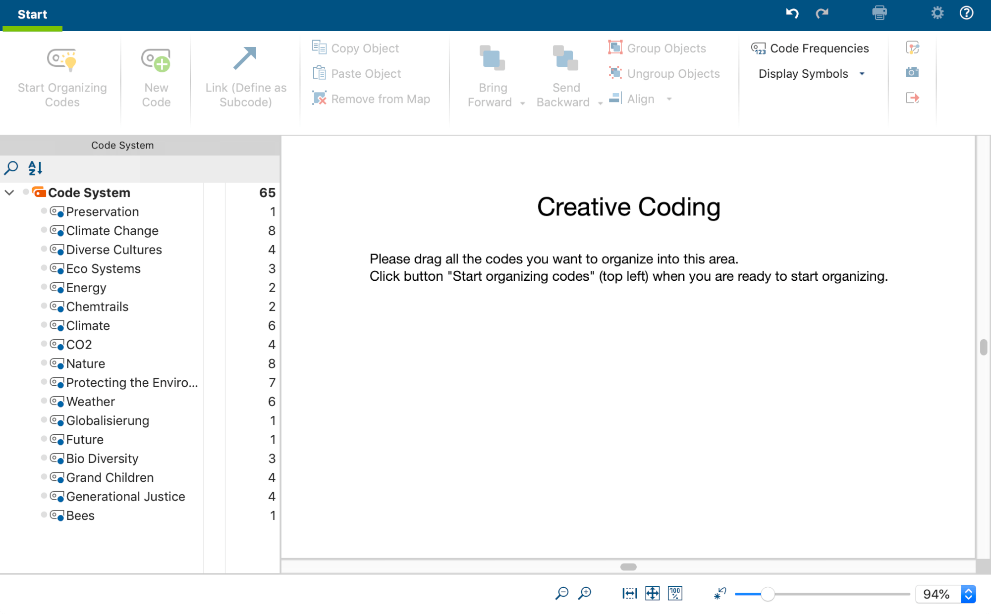 Selecting Codes for Creative Coding Selecting Codes for Creative Coding