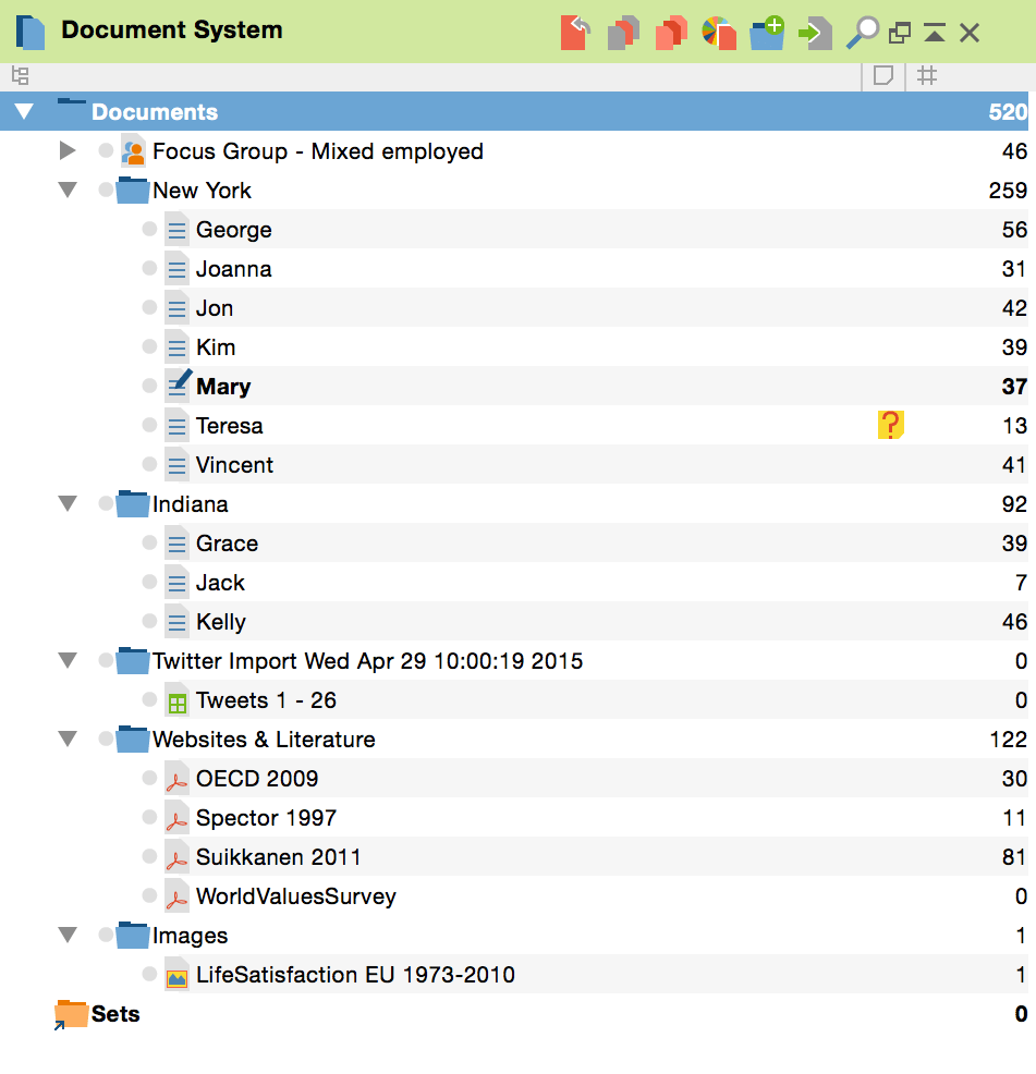 MAXQDA 12 - Document-System