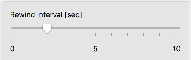 Adjust rewind interval