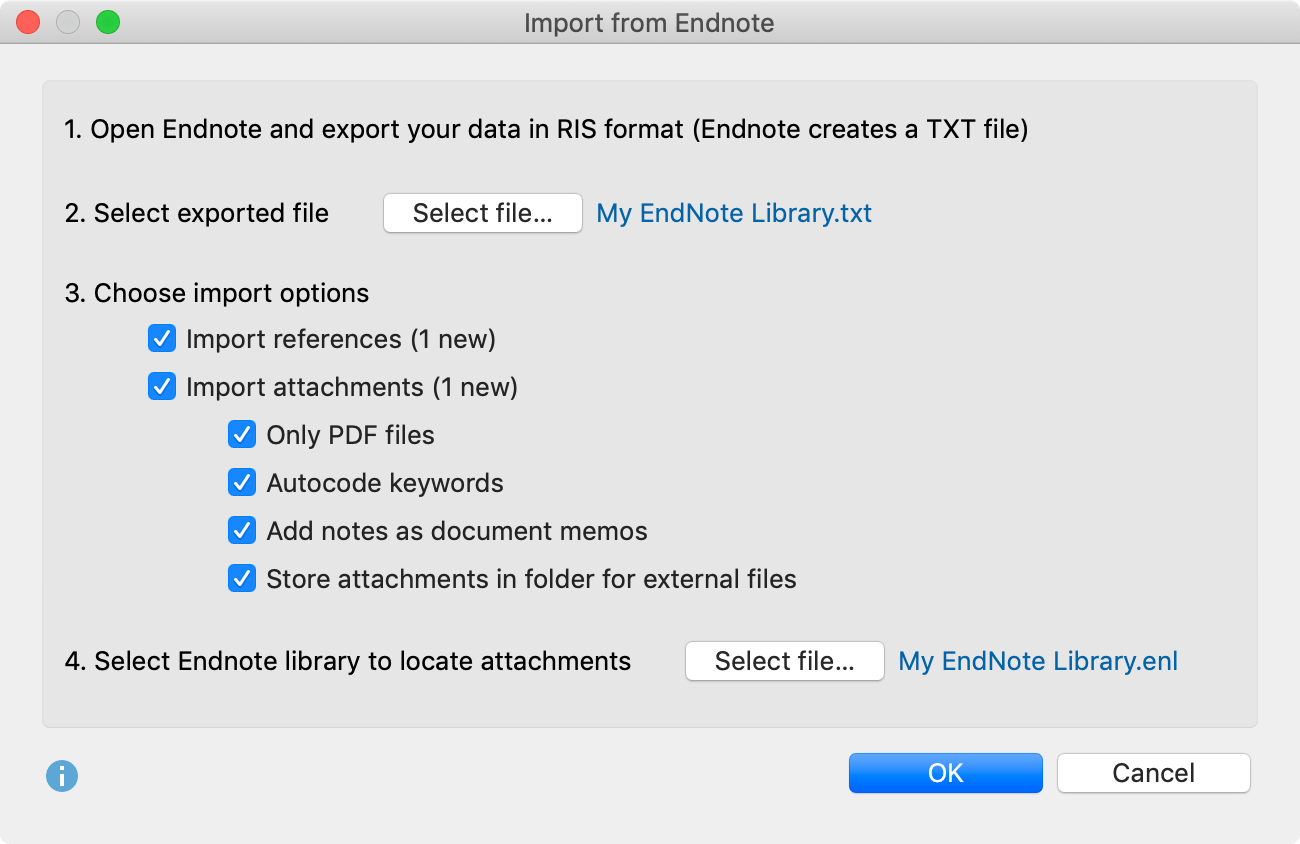 Import literature from Endnote