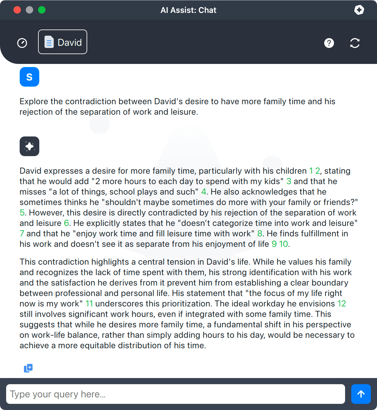 Figure 20: Chatting with AI Assist about a document Figure 20: Chatting with AI Assist about a document