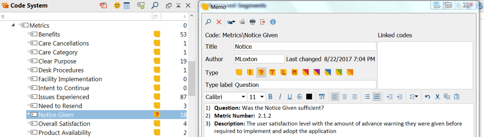 Figure 1 Question-Based Code System Question based code system in MAXQDA