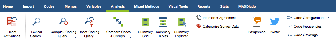 Document analysis: Figure 5: different analysis strategies in MAXQDA