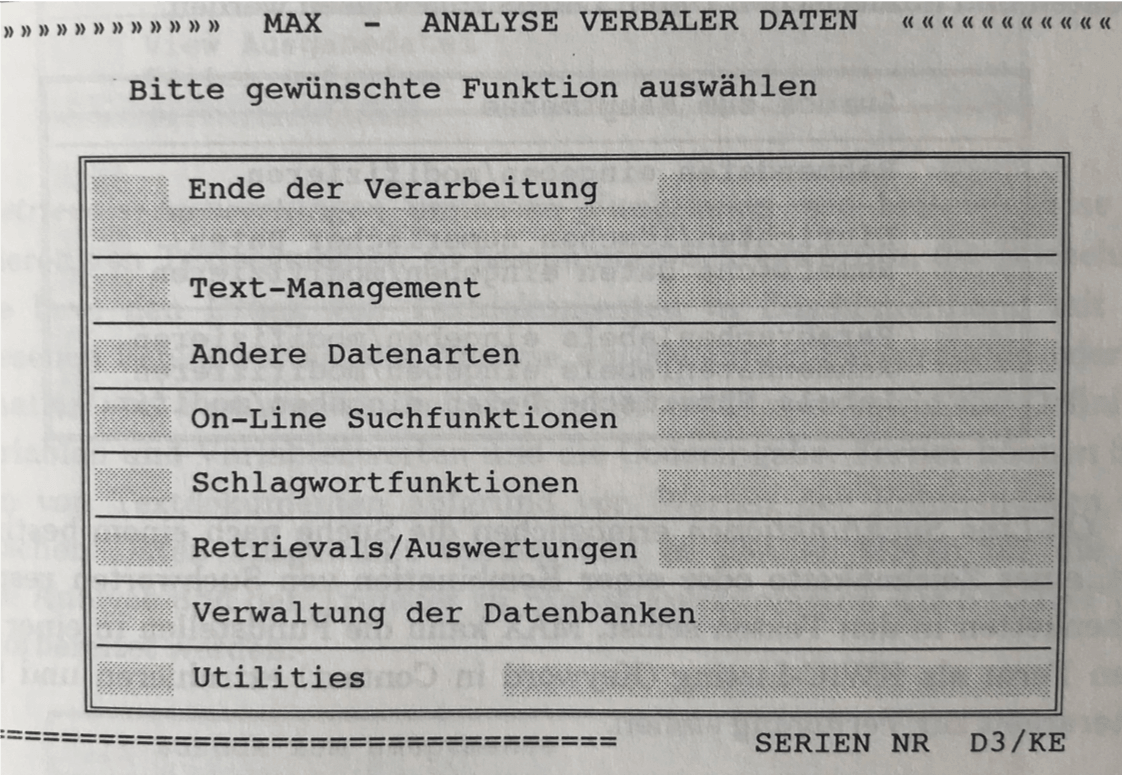 First version of MAXQDA, released 1989 First version of MAXQDA, released 1989