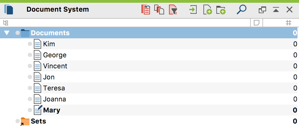 Display of documents in your Document System after import Display of documents in your Document System after import
