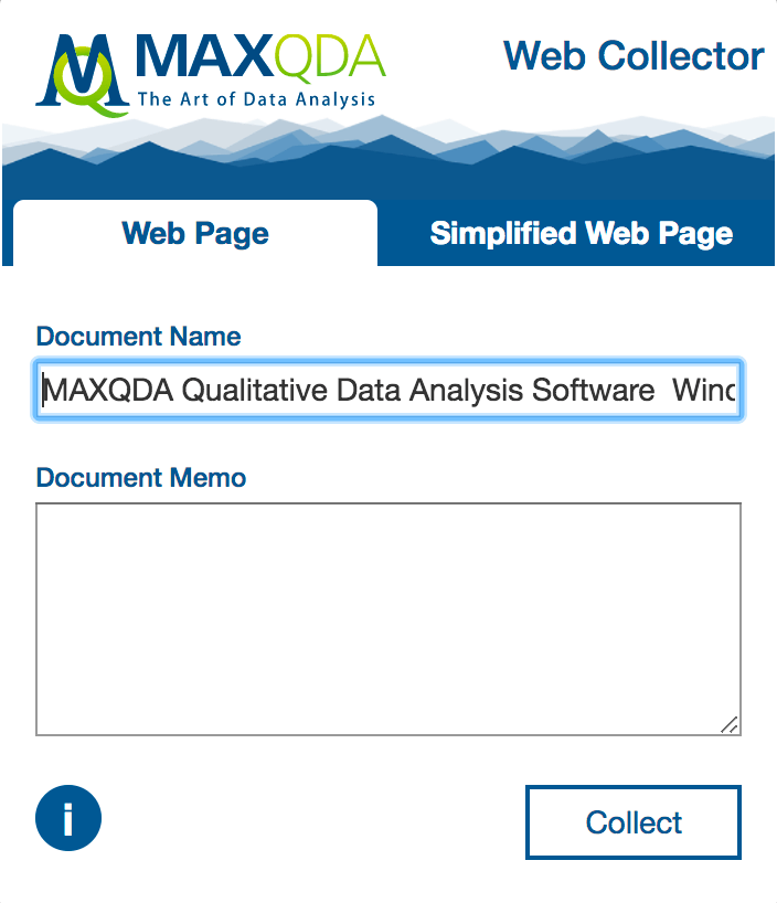 MAXQDA Web Collector MAXQDA Web Collector