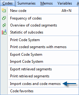 Import codes