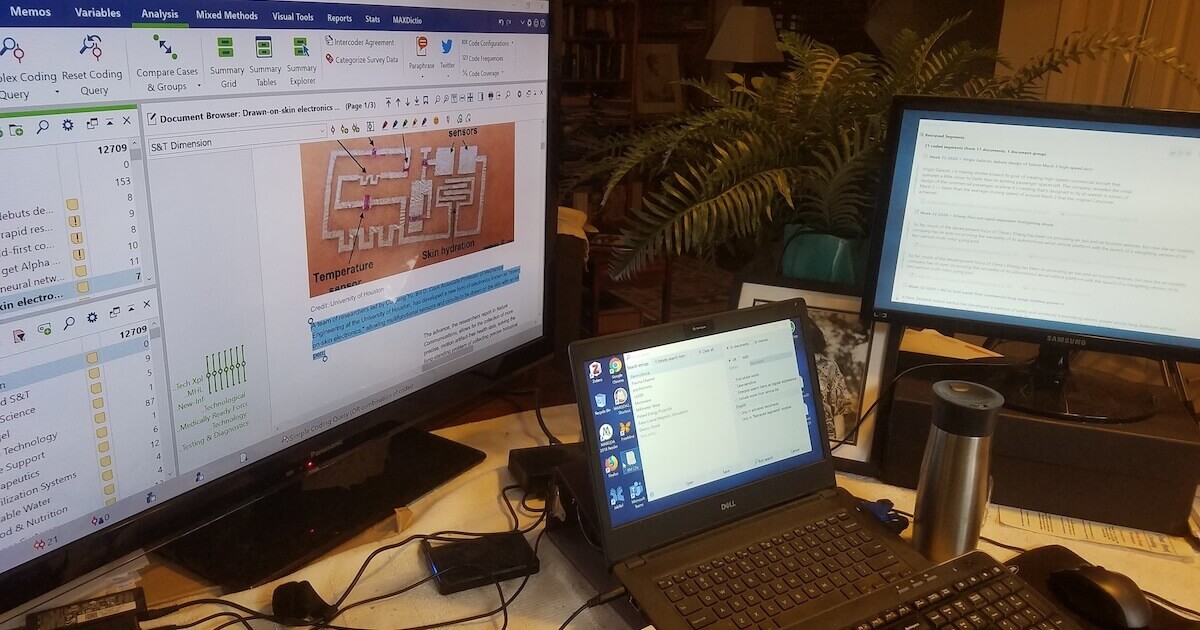 Workspace for Qualitative Data Analysis: MAXQDA Lexical Search and Retrieved Segments