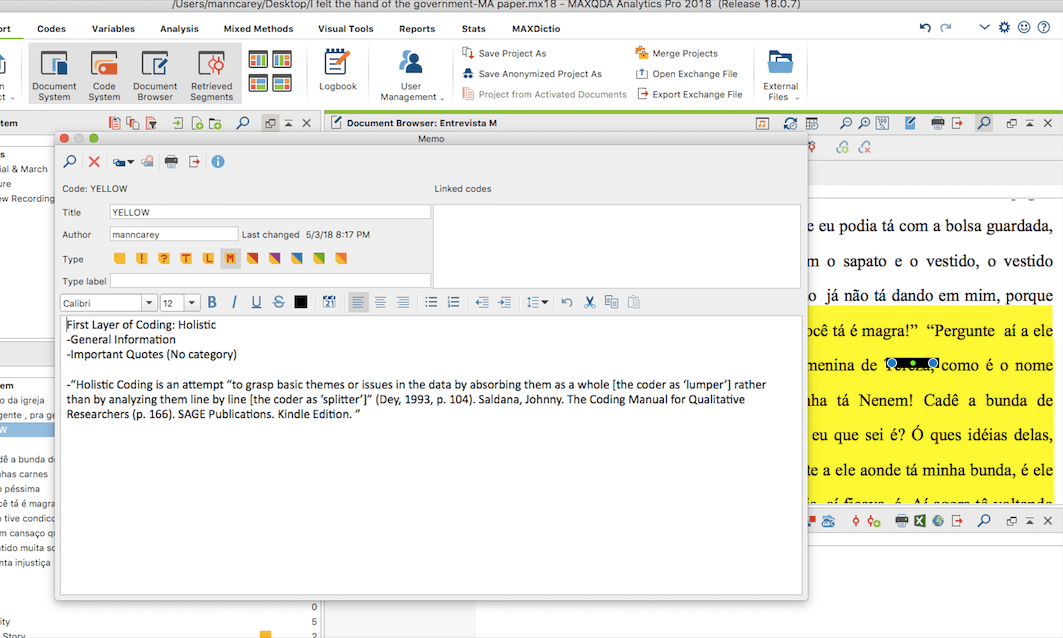 Methodological Memos with MAXQDA