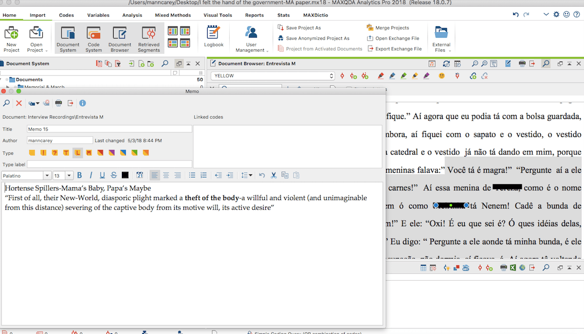Literature Memos with MAXQDA