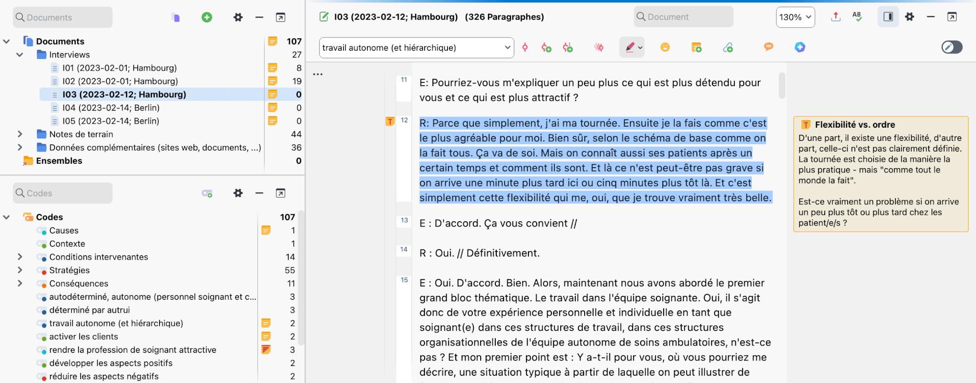 Mémos dans l'interface MAXQDA : Vos notes d’analyse accessibles sous forme de notes autocollantes jaunes Mémos dans l'interface MAXQDA : Vos notes d’analyse accessibles sous forme de notes autocollantes jaunes