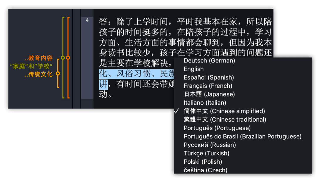 Languages in MAXQDA Standard Languages in MAXQDA Standard