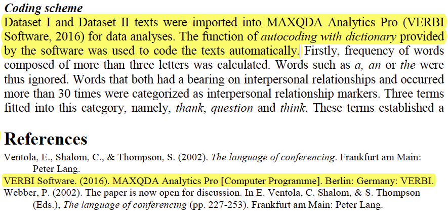 in text citations using apa endnote example