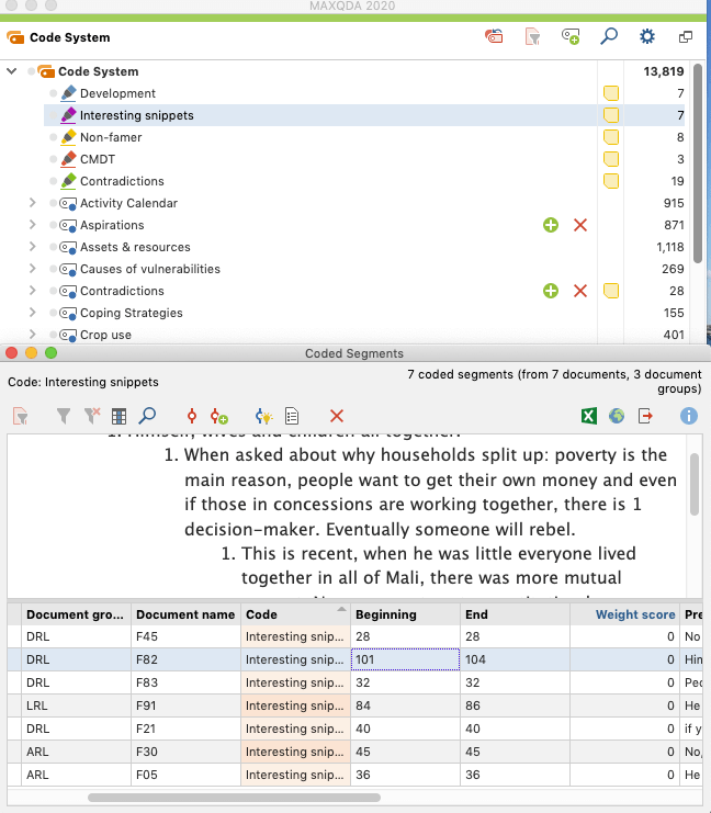 exporting your coding system from maxqda to excel exporting your coding system from maxqda to excel