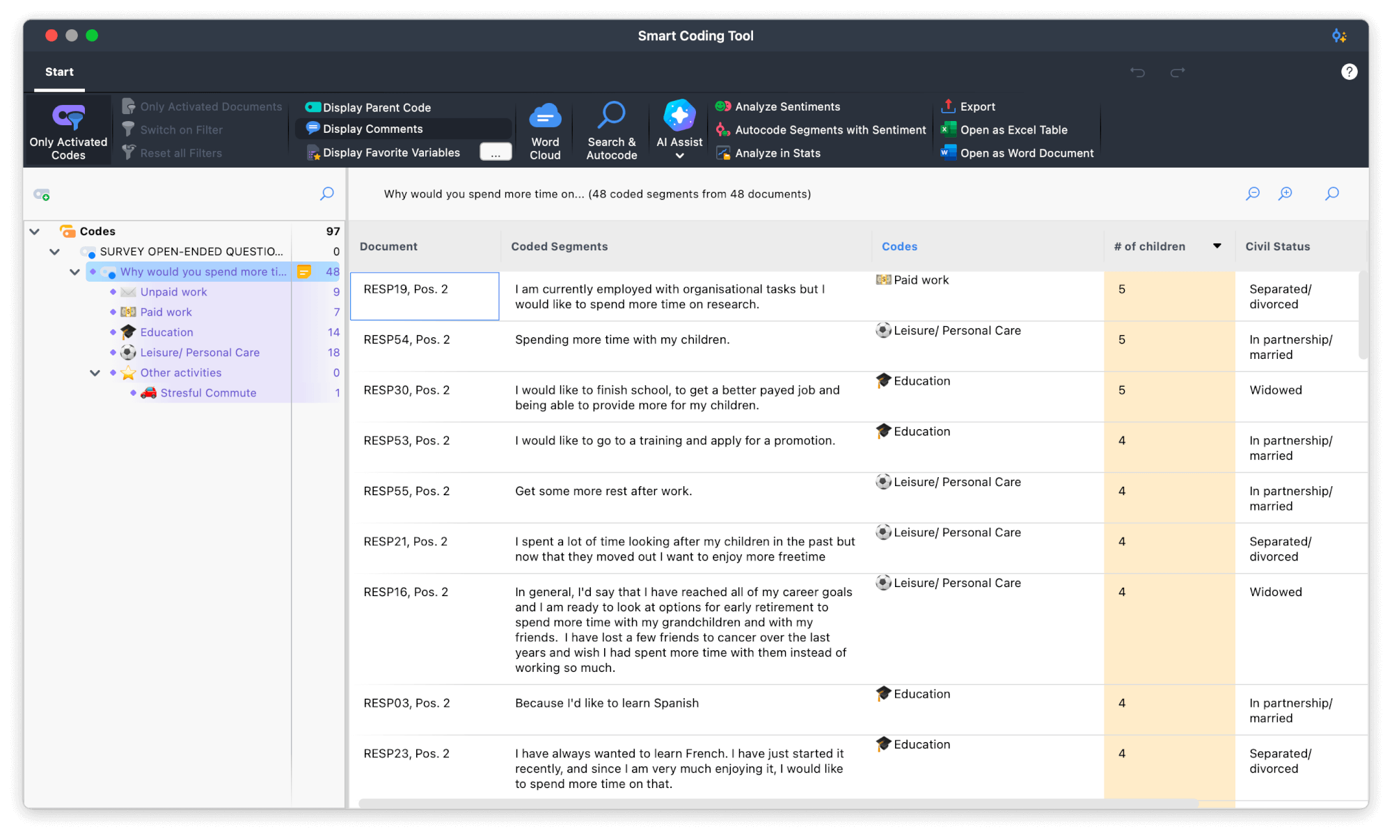 Customize the Smart Coding Tool through activation and customizable columns. Customize the Smart Coding Tool through activation and customizable columns.