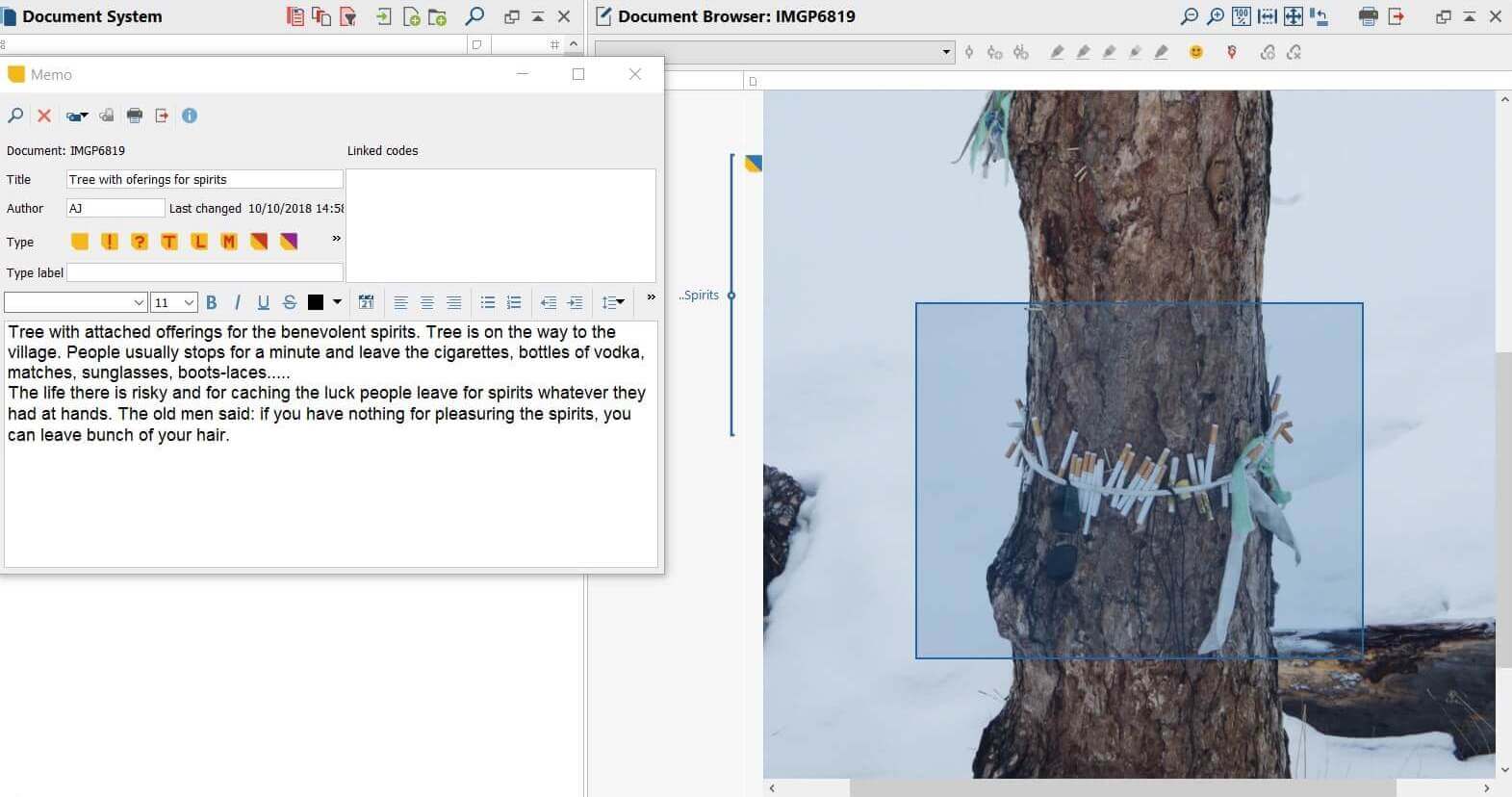 Coding photos with MAXQDA