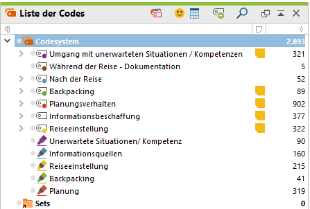 student coding work in MAXQDA 2018