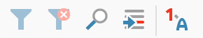 Toolbar on the left side of the Data Editor Toolbar on the left side of the Data Editor