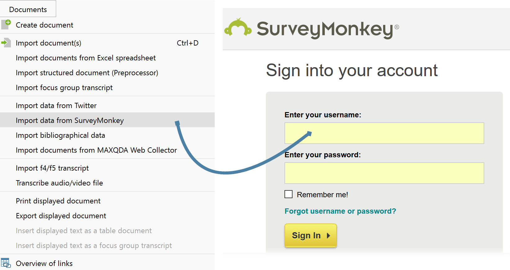 Connect to SurveyMonkey