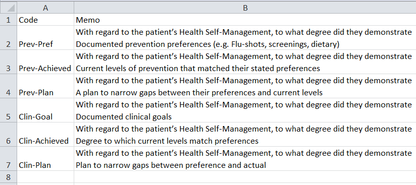 Excel Import Sheet for MAXQDA Project