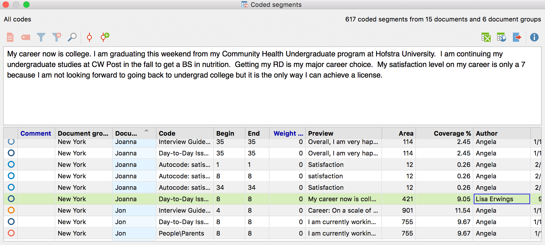 Overview of Coded Segments
