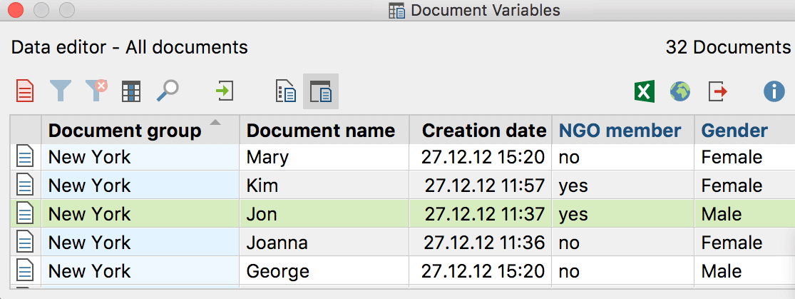 Example of application of Document Variables Example of application of Document Variables