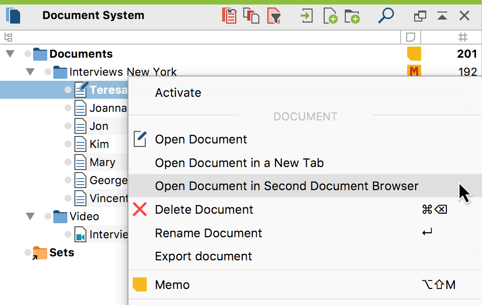 Open document in second Document Browser Open document in second Document Browser