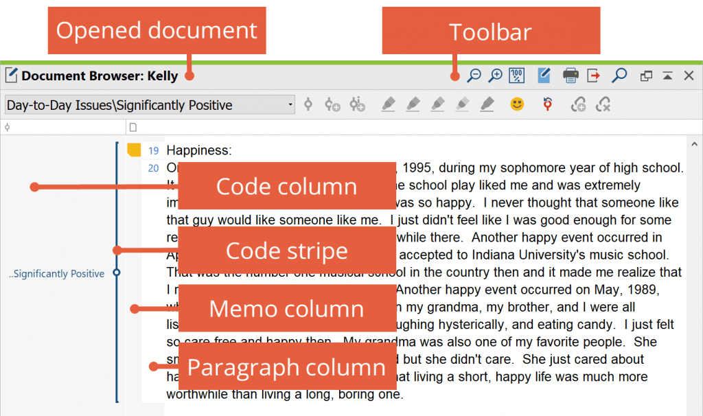 “Document Browser“ window setup “Document Browser“ window setup