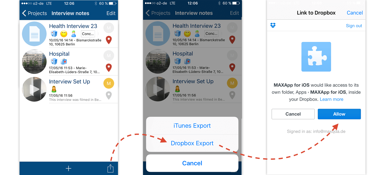 Dropbox Export