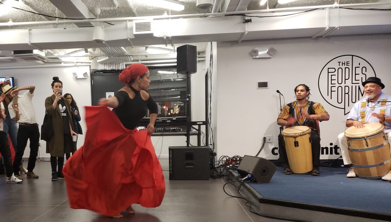 Woman dancing Bomba in New York
