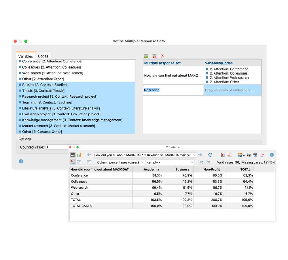 MAXQDA Analytics Pro: Analyzing Multiple Responses and Matrix Questions